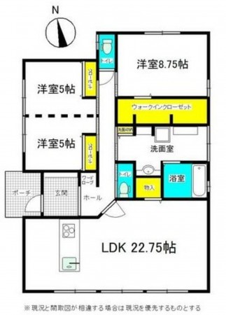 鈴鹿市南堀江、中古一戸建ての間取り画像です