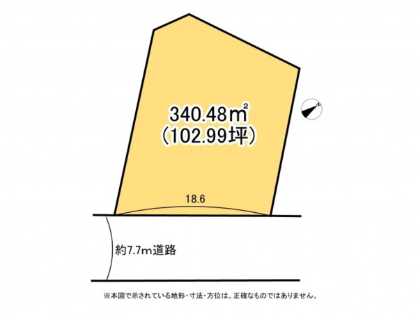 鈴鹿市若松中、土地の間取り画像です