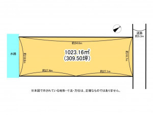 鈴鹿市寺家町、土地の間取り画像です