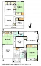 鈴鹿市加佐登、中古一戸建ての間取り画像です