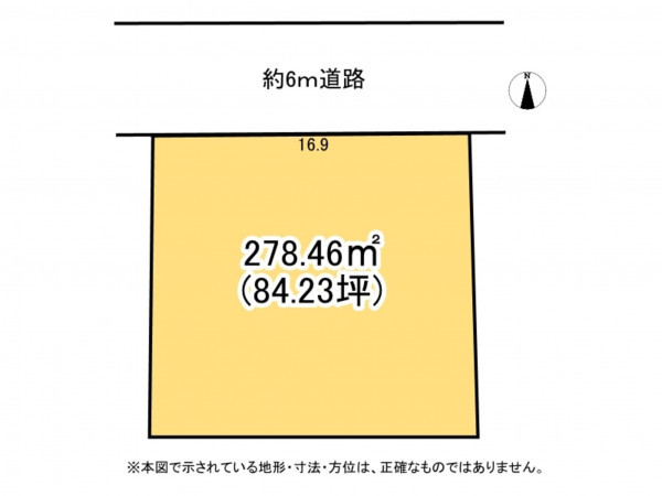 鈴鹿市鈴鹿ハイツ、土地の間取り画像です