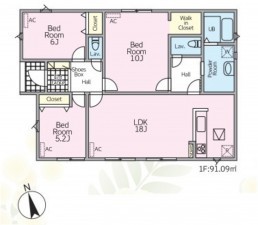 鈴鹿市長太新町、新築一戸建ての間取り画像です