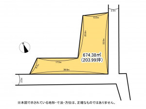 鈴鹿市池田町、土地の間取り画像です