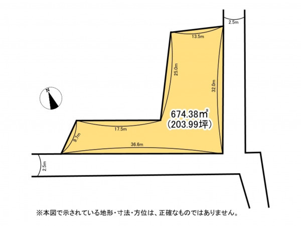 鈴鹿市池田町、土地の間取り画像です