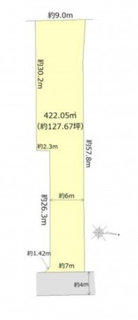 鈴鹿市稲生塩屋、土地の間取り画像です
