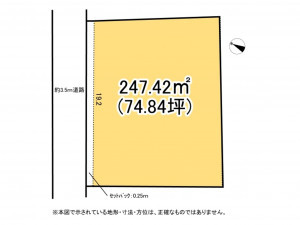 鈴鹿市神戸、土地の間取り画像です