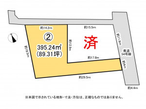 鈴鹿市国府町、土地の間取り画像です