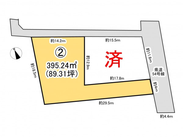 鈴鹿市国府町、土地の間取り画像です