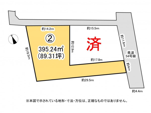 鈴鹿市国府町、土地の間取り画像です