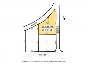 鈴鹿市高塚町、土地の間取り画像です