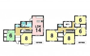 鈴鹿市高岡台、中古一戸建ての間取り画像です