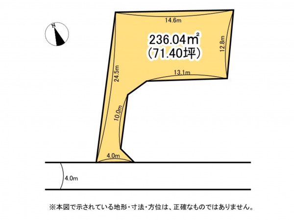 亀山市野村、土地の間取り画像です