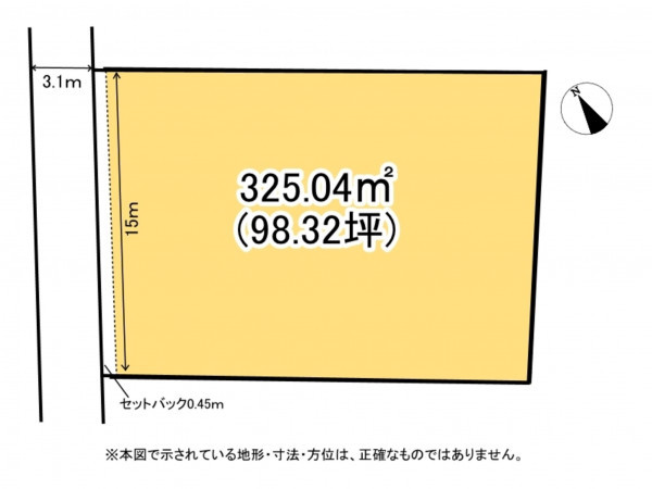 鈴鹿市十宮、土地の間取り画像です