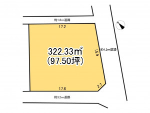 鈴鹿市磯山、土地の間取り画像です