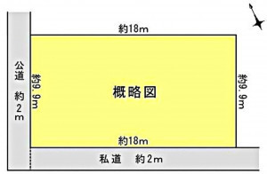 鈴鹿市磯山、土地の間取り画像です