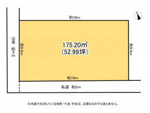 鈴鹿市磯山、土地の間取り画像です