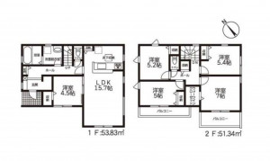 鈴鹿市白子町、新築一戸建ての間取り画像です