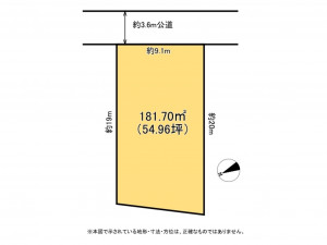 鈴鹿市白子、土地の間取り画像です
