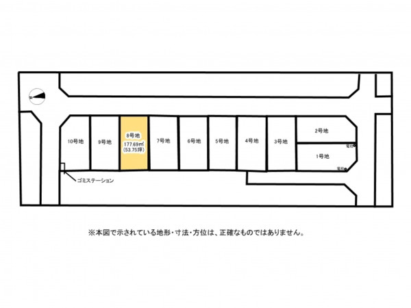 鈴鹿市矢橋、土地の間取り画像です