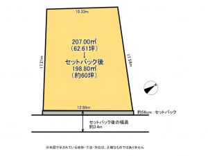 鈴鹿市岸岡町、土地の間取り画像です