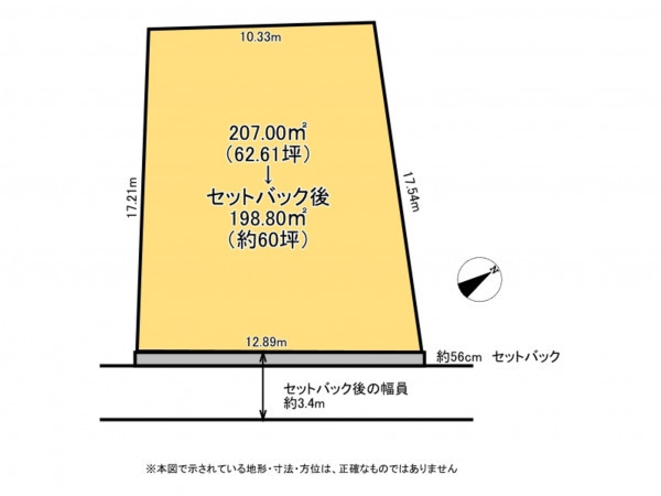 鈴鹿市岸岡町、土地の間取り画像です