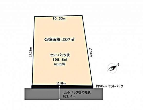鈴鹿市岸岡町、土地の間取り画像です
