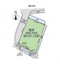 鈴鹿市飯野寺家町、土地の間取り画像です