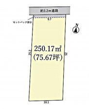 鈴鹿市池田町、土地の間取り画像です