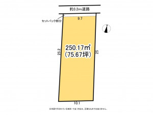 鈴鹿市池田町、土地の間取り画像です