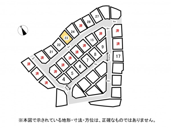 鈴鹿市北玉垣町、土地の間取り画像です