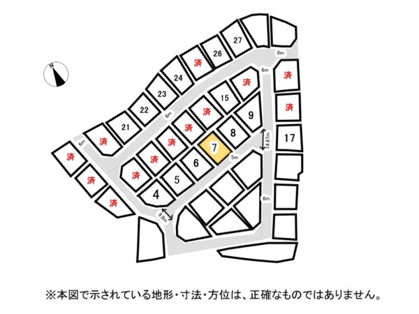 鈴鹿市北玉垣町、土地の間取り画像です