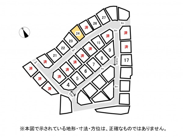 鈴鹿市北玉垣町、土地の間取り画像です