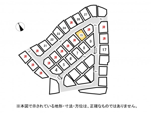 鈴鹿市北玉垣町、土地の間取り画像です