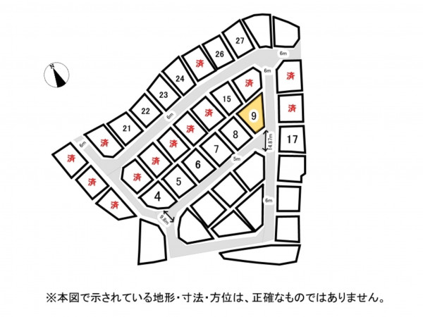 鈴鹿市北玉垣町、土地の間取り画像です
