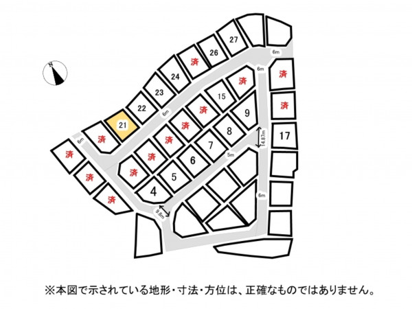 鈴鹿市北玉垣町、土地の間取り画像です