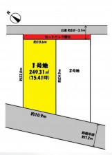 鈴鹿市長澤町、土地の間取り画像です
