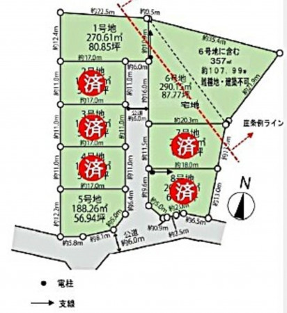 亀山市亀田町、土地の間取り画像です