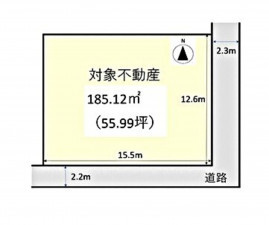 亀山市南野町、土地の間取り画像です