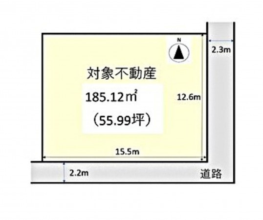 亀山市南野町、土地の間取り画像です