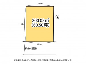 鈴鹿市長太旭町、土地の間取り画像です
