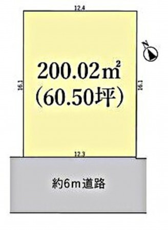 鈴鹿市長太旭町、土地の間取り画像です