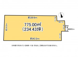 鈴鹿市長太新町、土地の間取り画像です