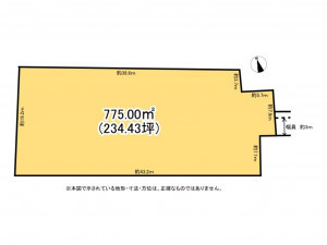 鈴鹿市長太新町、土地の間取り画像です