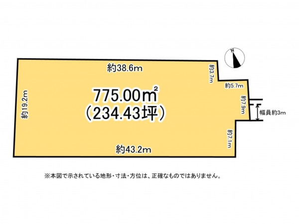 鈴鹿市長太新町、土地の間取り画像です
