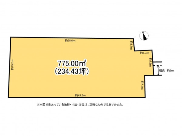 鈴鹿市長太新町、土地の間取り画像です