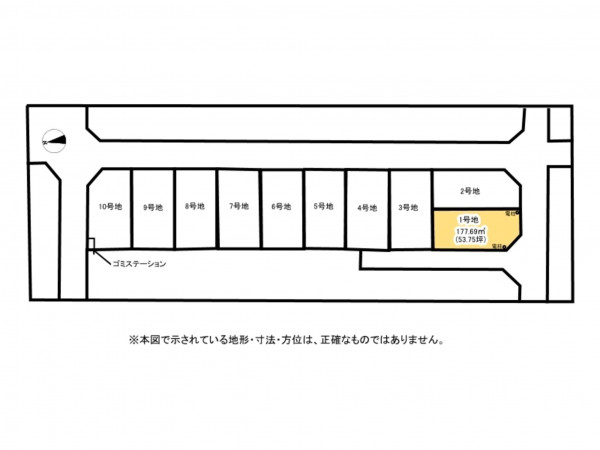 鈴鹿市矢橋、土地の間取り画像です