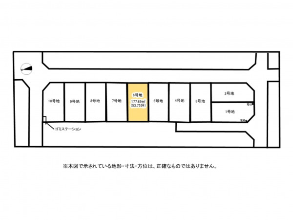 鈴鹿市矢橋、土地の間取り画像です