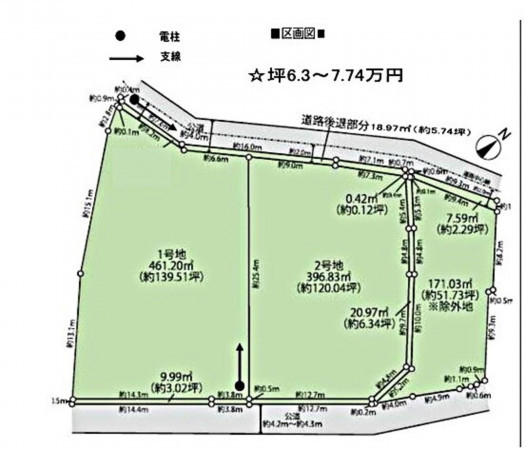 鈴鹿市深溝町、土地の間取り画像です