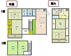 鈴鹿市高塚町、中古一戸建ての間取り画像です
