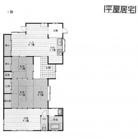 鈴鹿市寺家、中古一戸建ての間取り画像です
